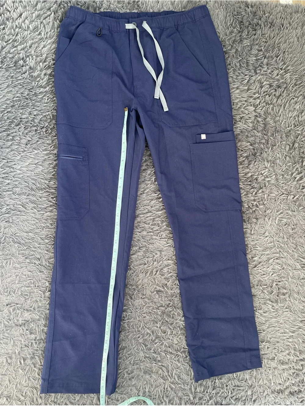 Men Size Medium Figs Navy Blue Scrub Cargo Pants